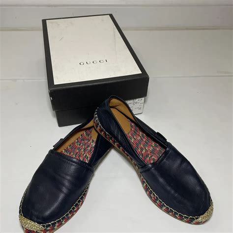 gucci pilar espadrilles blue|gucci espadrille flat sale.